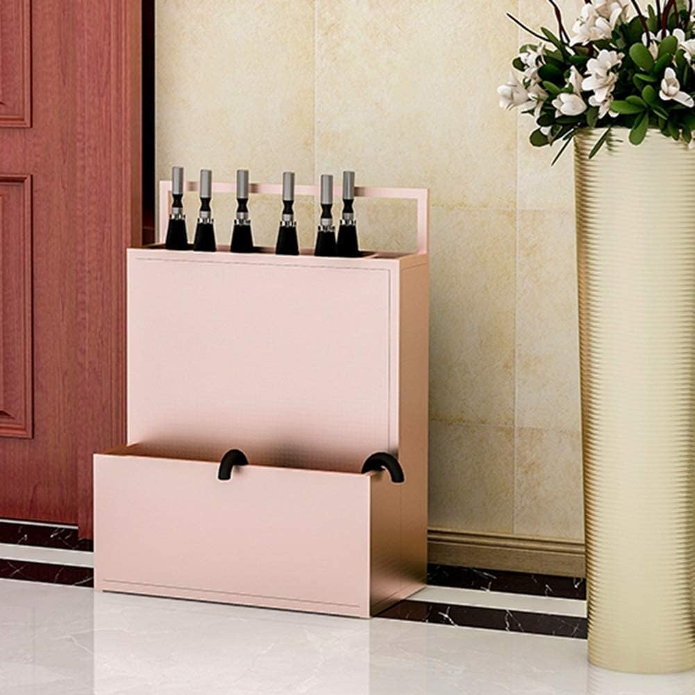 Wrought Iron Umbrella Stand, Freestanding Umbrella Storage Rack for Entryway, Holds 15-20 Umbrellas
