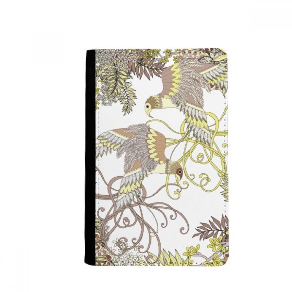 Leaves Flower Tree Bird Ukiyo-e Passport Holder Notecase Burse Wallet Cover Card Purse