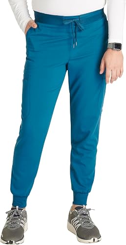 Cherokee Atmos Jogger Scrub Pants for Men Mid Rise 5 Pockets Caribbean Blue
