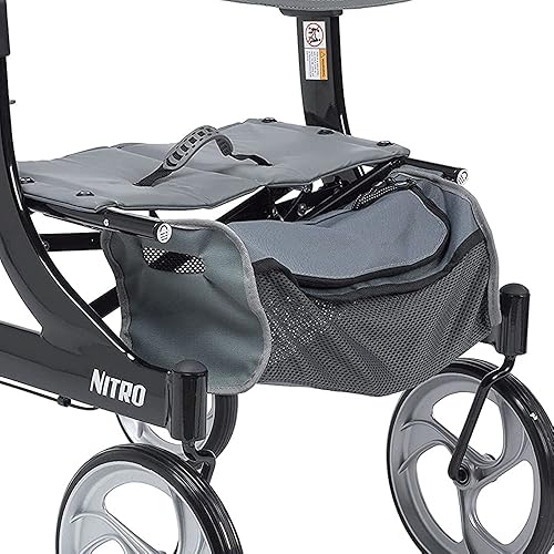 Miniatura 2 de Drive Medical RTL10266BK-H Nitro - Rodillo de aluminio, altura hemi, ruedas de 10 pulgadas, 1 unidad (paquete de 1)