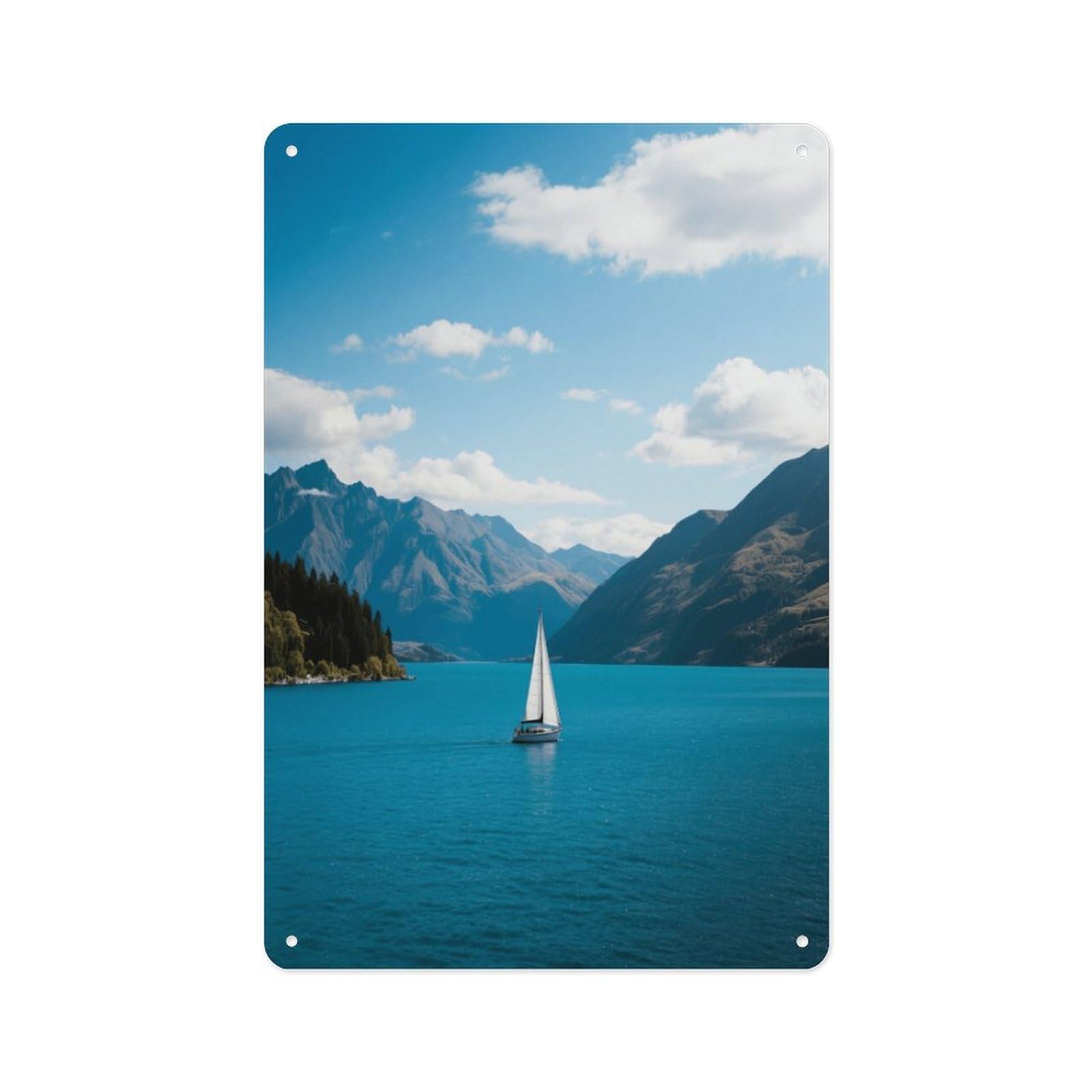 Fekiloot Style Mountains In The Distance Wall Decor Metal Signs Tin Signs Poster