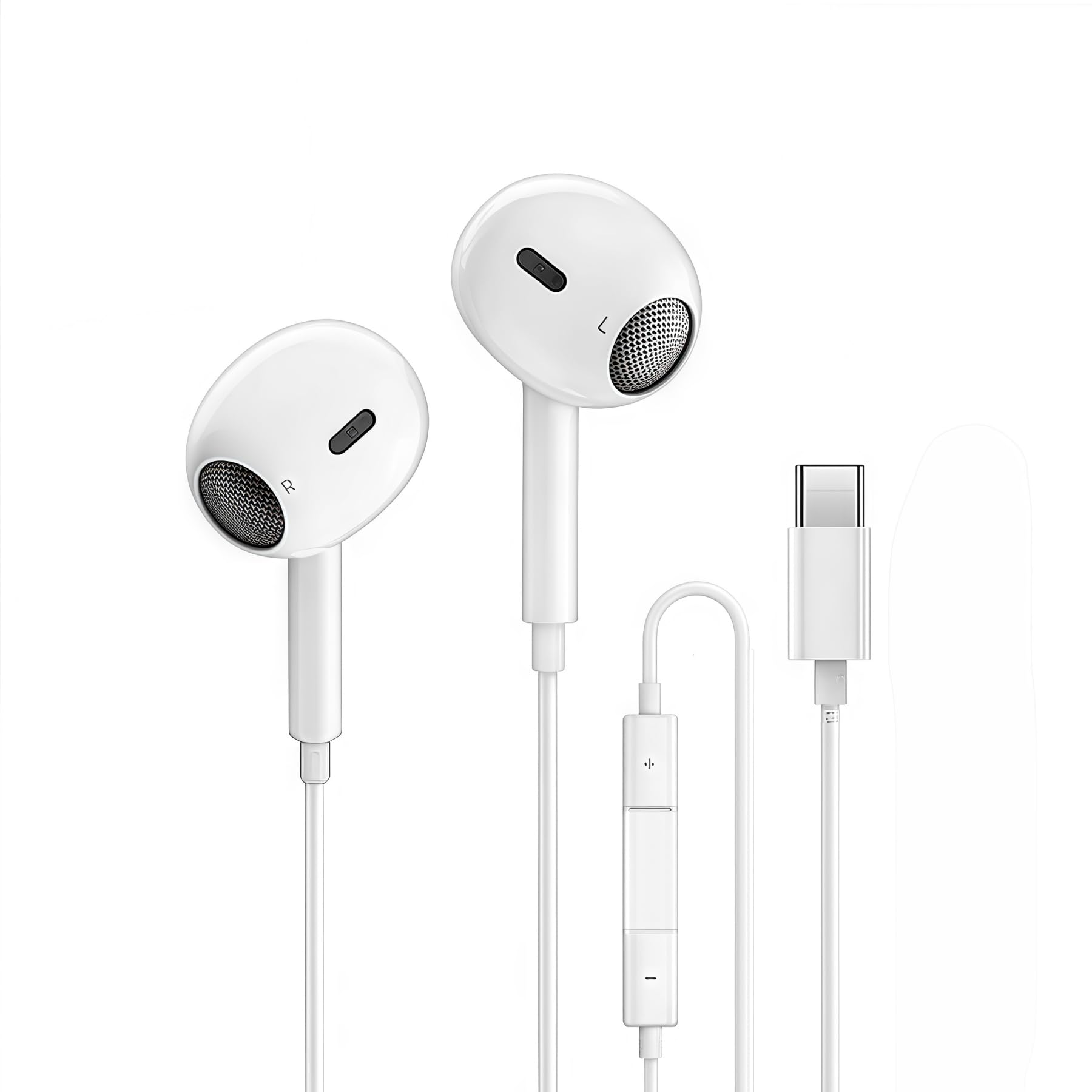 【2025新版 iPhone16/17対応】イヤホン タイプC イヤホン 有線HiFi クリア通話 イヤホンマイク 快適な装着感 apple type-c 人間工学 usb c 絡み防止 遅延なしタイプシー 重低音 リモコン付き カナル型 小型·軽量 防水 iPhone/Android/Galaxy/iPadなど対応