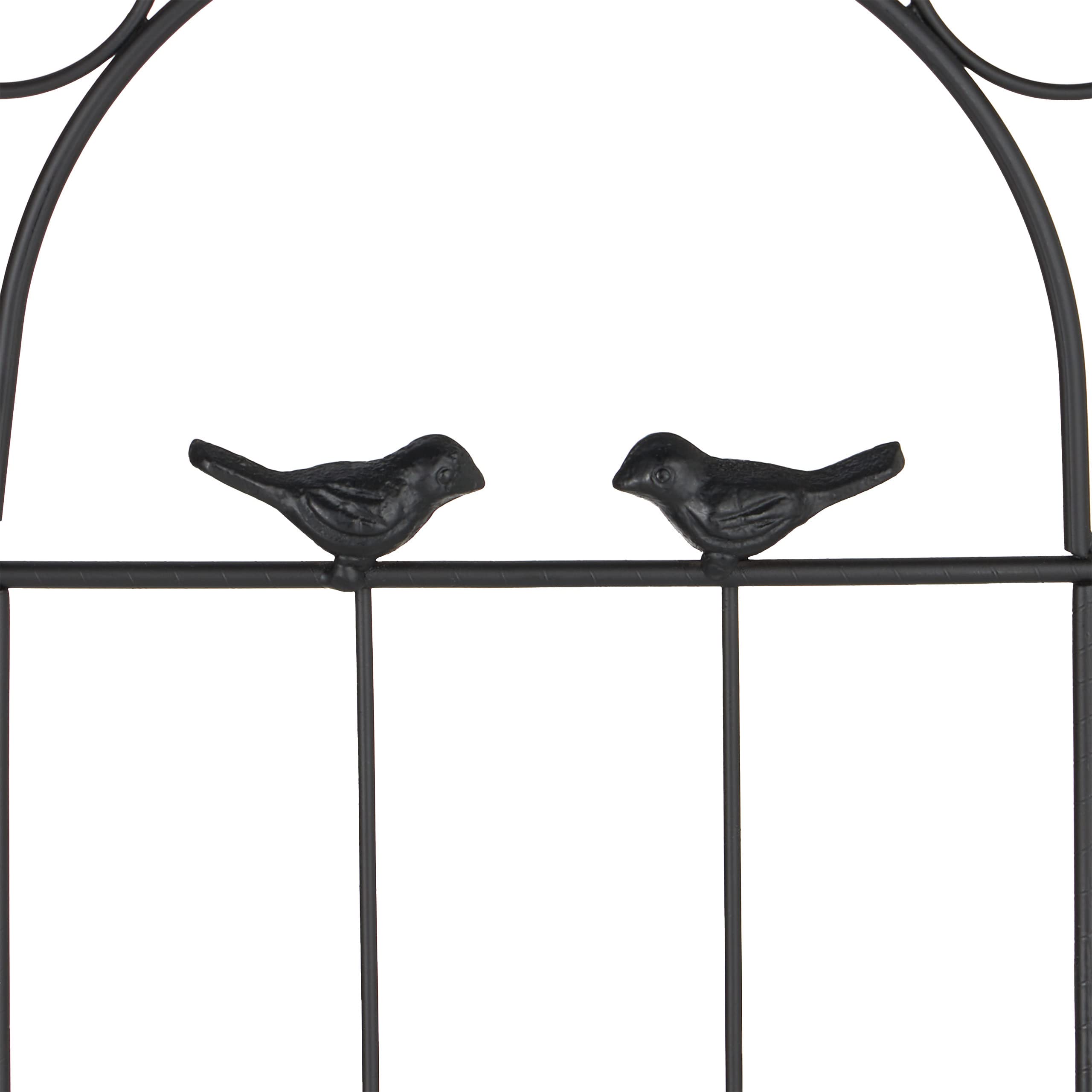 Relaxdays Grigliati per Rampicanti, Set da 2, HxL 180 x 50 cm, Supporti in Metallo per Piante, Tralicci a Incastro, Nero