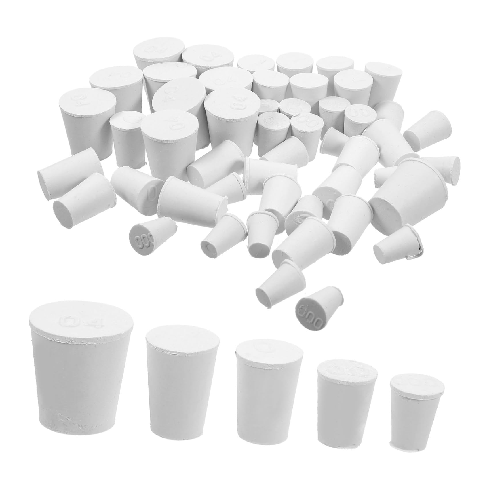 Gatuida 200 Pcs Bouchon en Caoutchouc en Caoutchouc Laboratoires Pièces De Rechange Bouchon en De Laboratoire en De