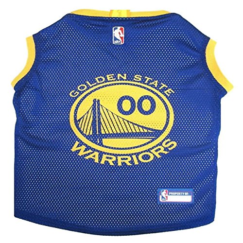 Pets First Golden State Warriors Dog Basketball Mesh Jersey, Small