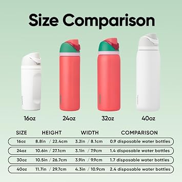 Owala FreeSip Insulated Stainless Steel Water Bottle, 710ml, Strawberry Field
