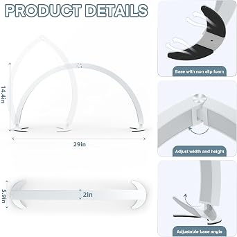 Half Moon Lamp for Desk, Half Moon Nail Light for Desk with Remote for Eyelash Extensions, Tattoo, Beauty (29 inch) [Energy Class A]