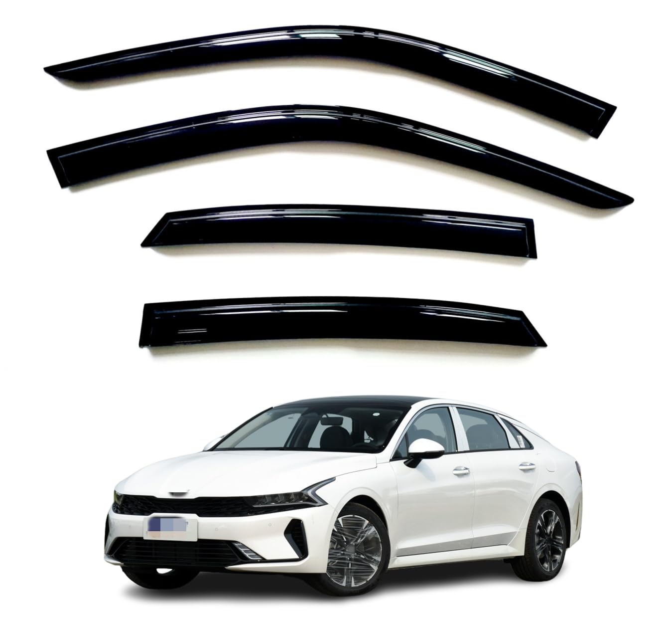 Photo 1 of 4Pcs Window Visor Deflectors Rain Guards Compatible with Kia K5 / Optima 2021-2024 K5 2021-2024