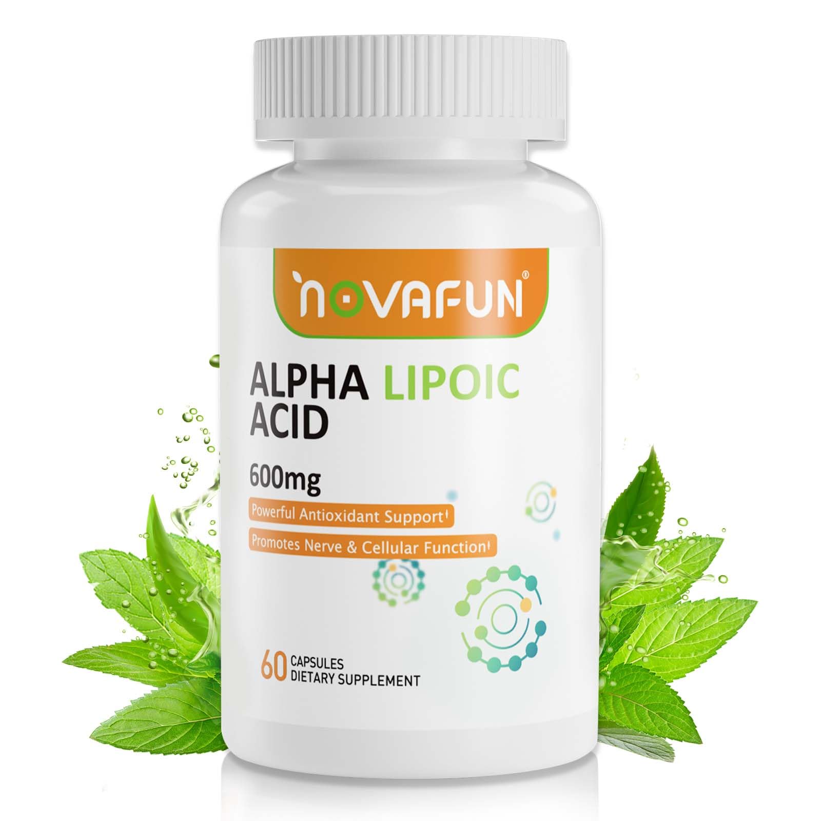 Alpha Lipoic Acid 600mg, Nerve Health Supplement, 60 Capsules
