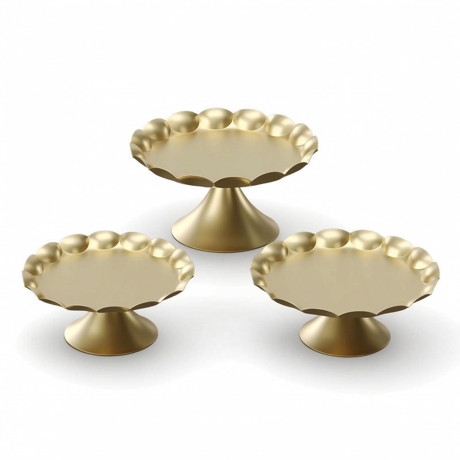 MagiDeal Dessert Display Stand Alzata Tortiera Vassoio Piatto Dolci in Linee Essenziali E Finitura Opaca Versatile per Dolci E Torte Adatta a Buffet di Festa Matrimoni Tè Pomeridiano , Oro