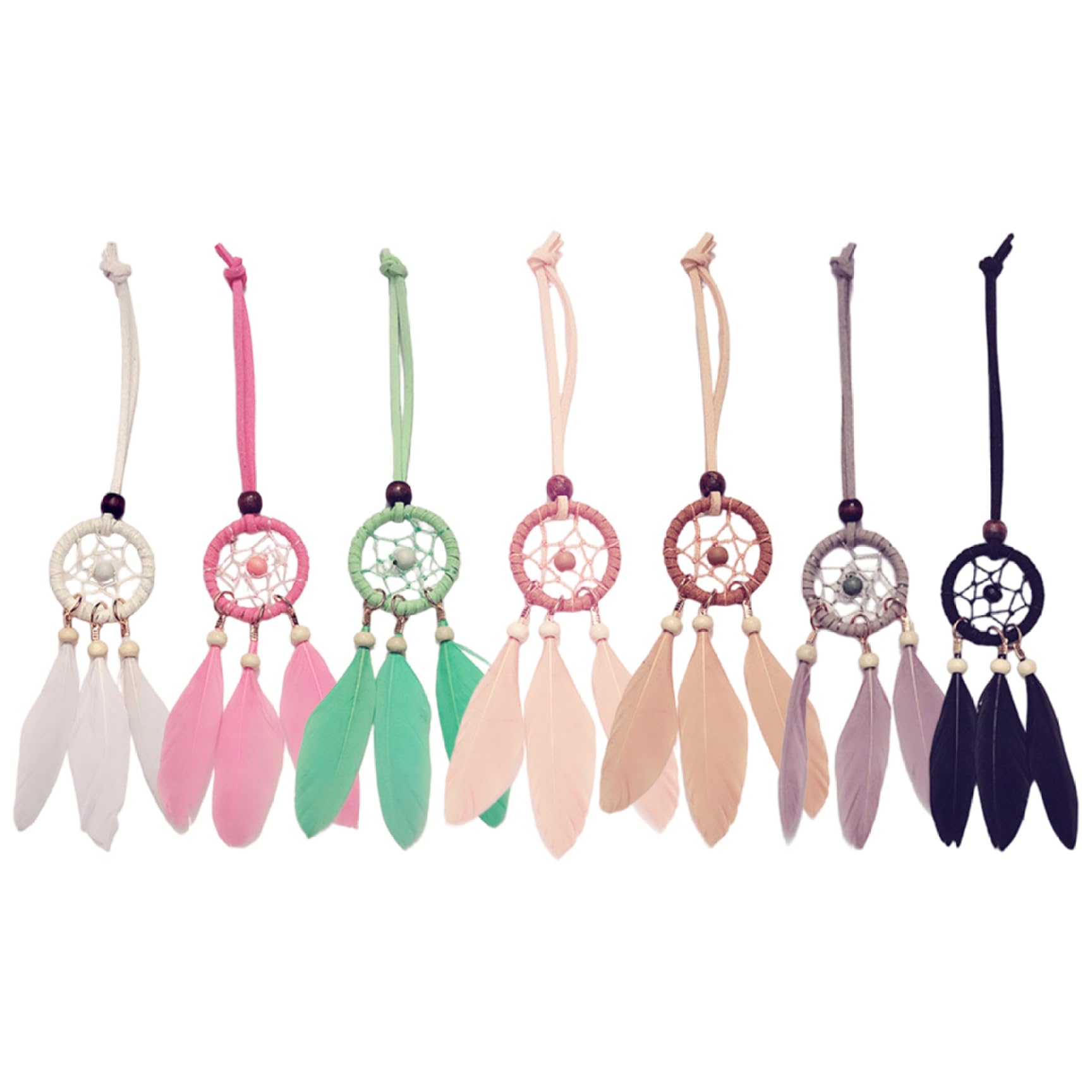 Mini attrape-rêves lot de 7 idée cadeau decoration suspendue maison et retroviseur voiture