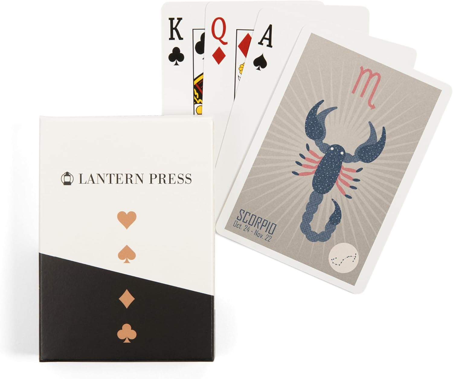 Lantern Press Scorpio, Woven Zodiac, 52 Playing Cards for Adults, Poker Size Card Deck
