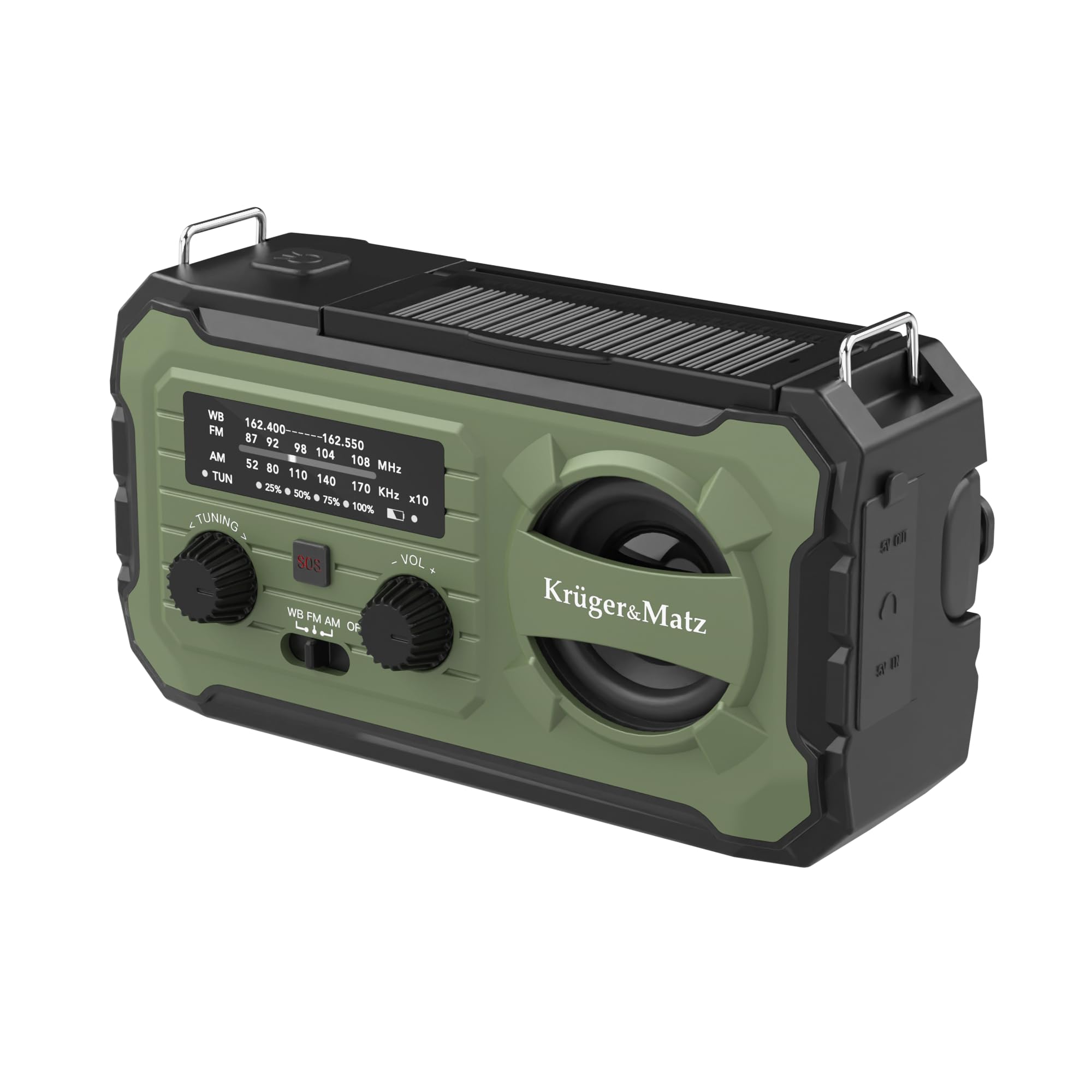 Radio solarne przenośne SOS powerbank 10000mAh latarka dynamo Kruger&Matz
