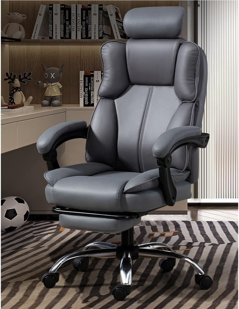 Adjustable Height Executive Office Chair Ergonomic Computer Desk Chair with Lumbar Support High Back Swivel Task Chair for Home Workspace 350lb Capacity