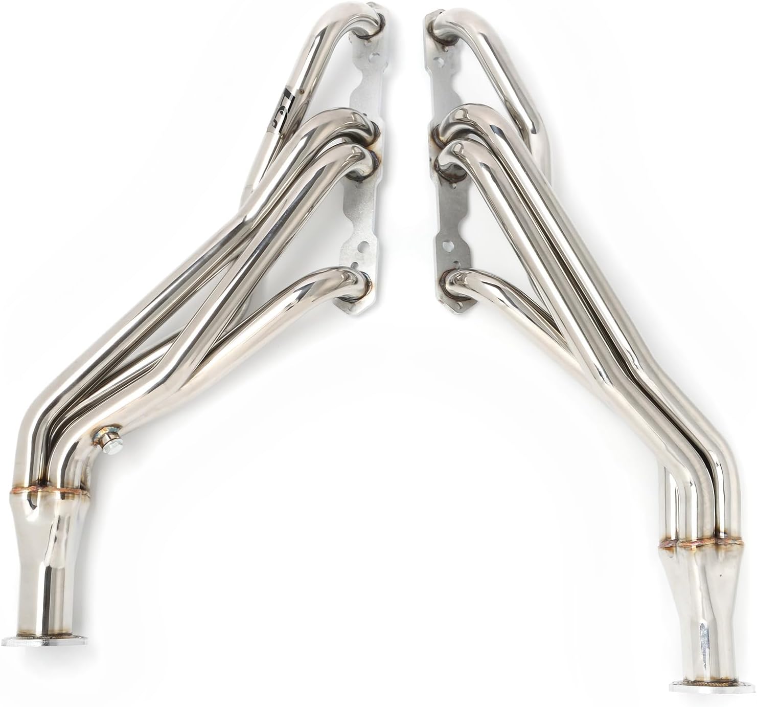 Exhaust Headers 1-5/8" x 2-1/2" 304 Stainless Steel Polished Finish for 1988-1999 C1500 C2500 K1500 K2500 Silverado Sierra