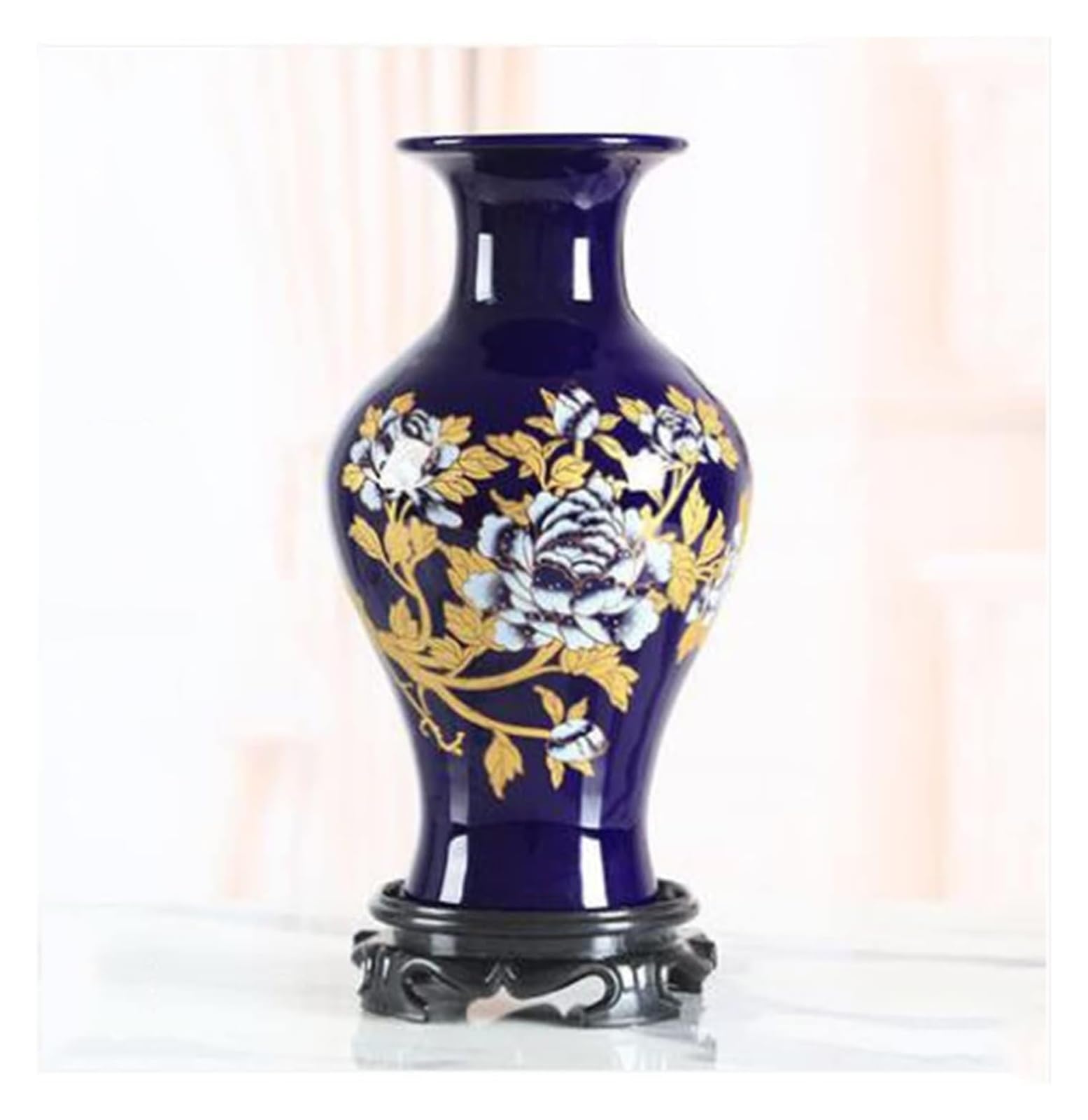 Vase Desktop Chinese Ceramic Desktop Figurines Crafts Livingroom Table Furnishing Decoration Office Shop Accessories Ornaments Art(Style10)