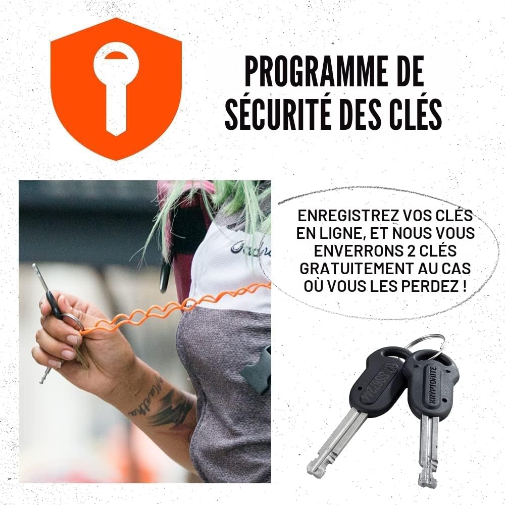Kryptonite Evolution 1016, Antivol Chaîne avec Tête de Verrou intégrée, Acier au Manganèse trempé de 10 mm, Niveau de Sécurité 8/10, pour Vélos, Vélos électriques, Scooters et Motos, 4,40 kg, 160 cm