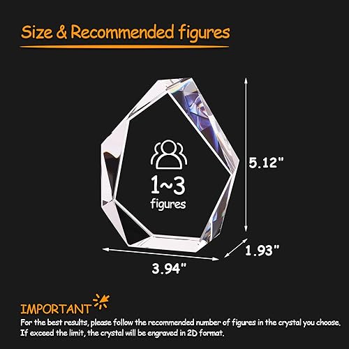 Miniatura 5 de 3DPIXDANCE Foto de cristal 3D, regalo personalizado para aniversario, cumpleaños, boda, conmemoración, día de la madre y día del padre, regalos