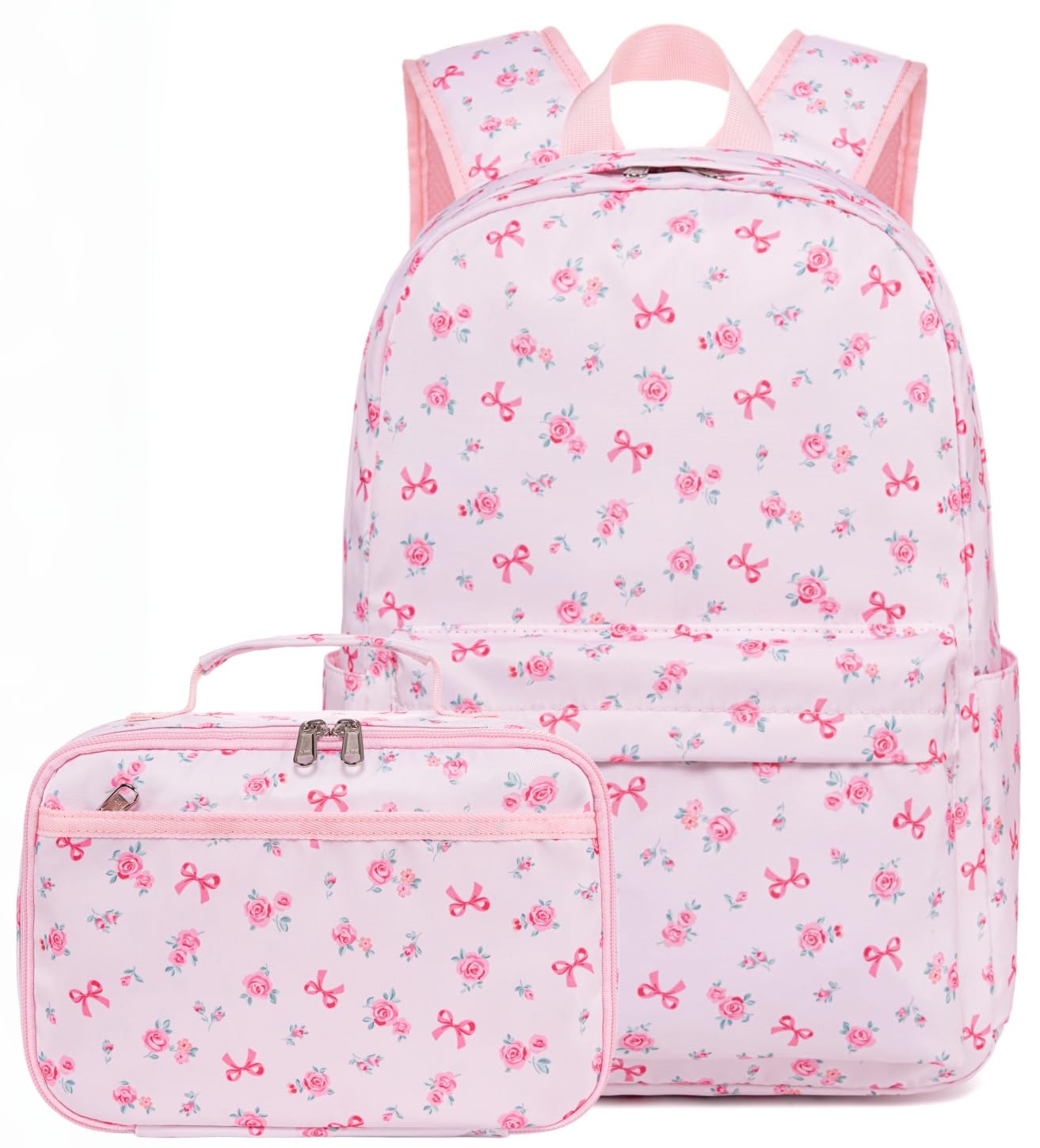CAMTOP Backpack for Girls Boys Kids School Backpack with Lunch Box Preschool Kindergarten BookBag Set (Bow Flower)