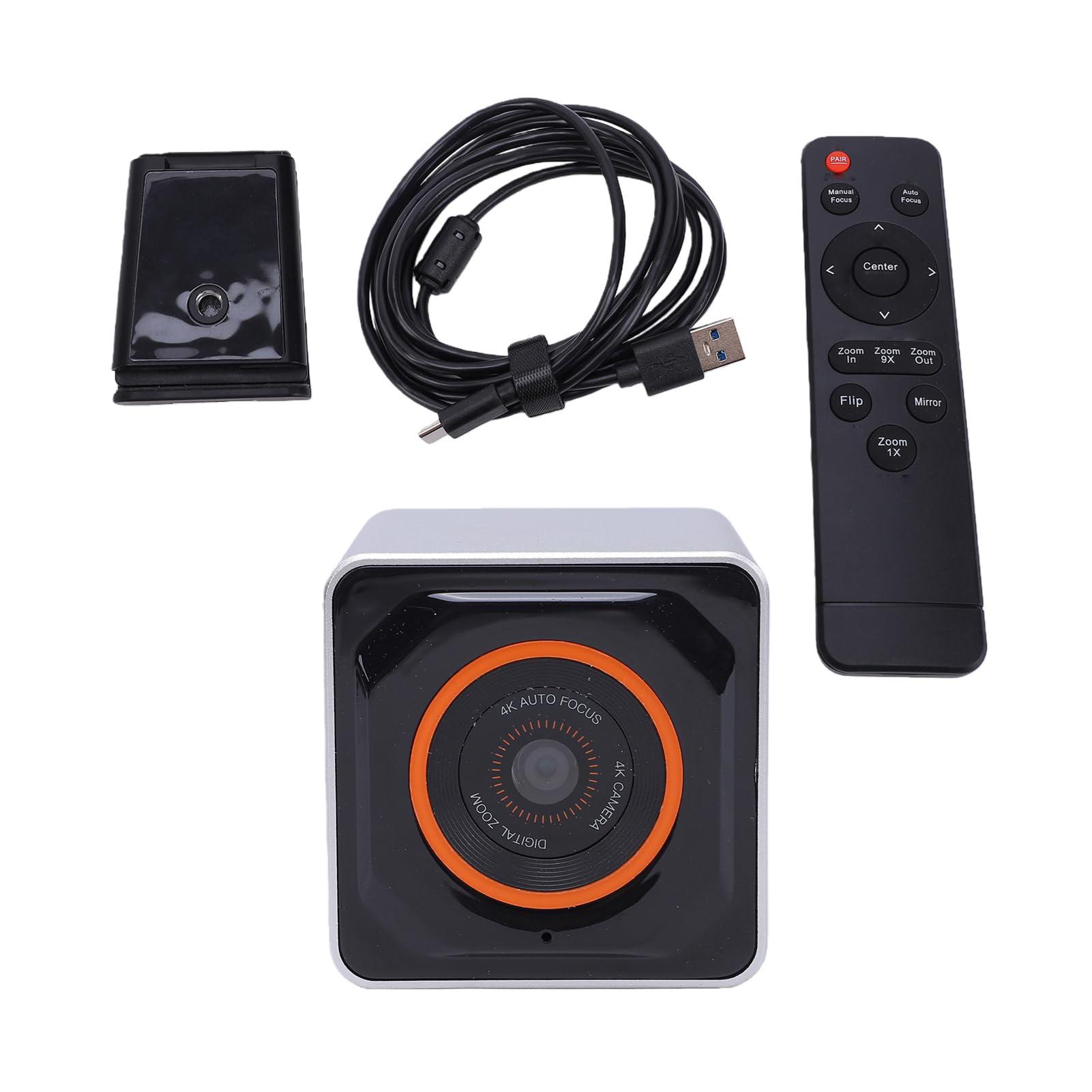 Webcam 4K, Cámara Web 30 Fps 75° FOV Enfoque Automático PDAF, for Videollamadas y Reuniones | Cámara de streaming con control remoto y micrófono con cancelación de ruido