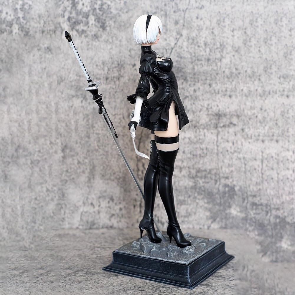 Zhongkaihua Automata 2B - Action figure con testa intercambiabile in PVC Yorha n. 2, figura di tipo B, 28 cm