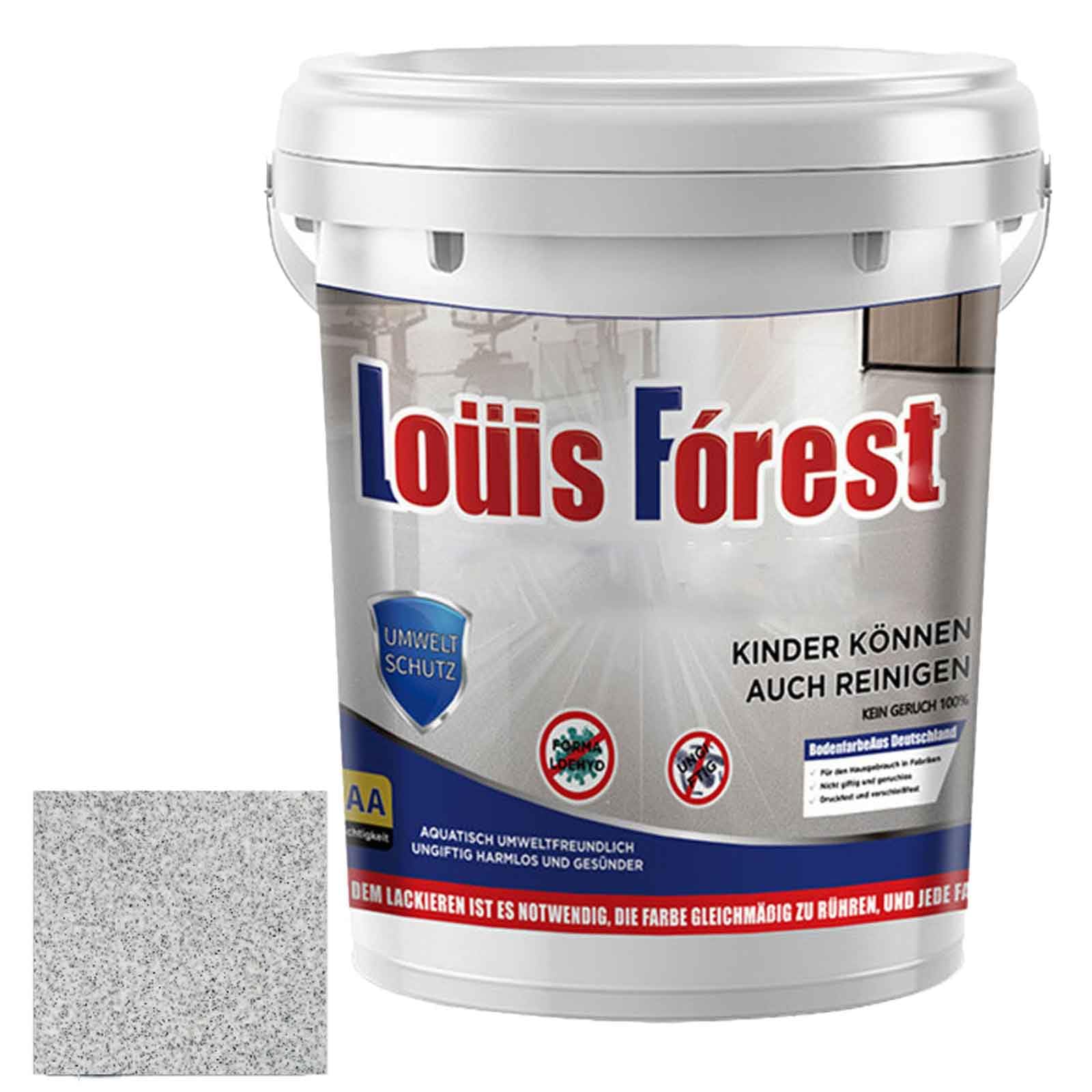 MUVILAFA Self Leveling Epoxy Floor Paint, Epoxy Colored Sand Floor Paint, Fast Drying, Stain-Resistant For Concrete Tile Wood Countertop Decorative Finish (Light Grey)
