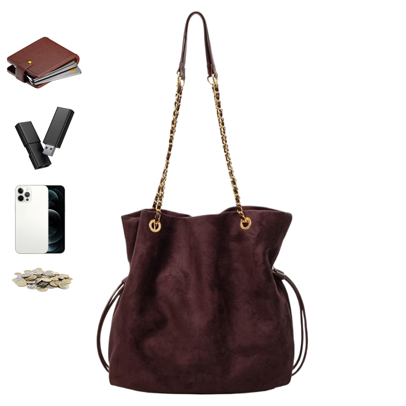 Bolso de trabajo retro de lona resistente con acabado de moda y gran capacidad 8