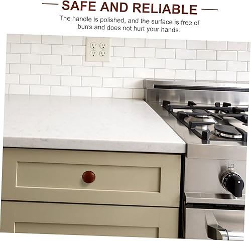 Miniatura 5 de DOITOOL 8 piezas de mango de madera maciza autorroscante, mini tocador de cocina, perillas de puerta de armario de cocina, pomos de cajón de