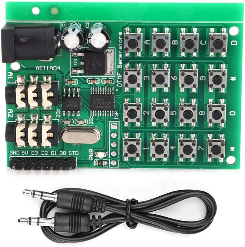 FTVOGUE DTMF Voice Decoder AE11A04 DTMF Audio Generator Module Voice Dual Encode Transmitter Board 5~24VDC,Encoder
