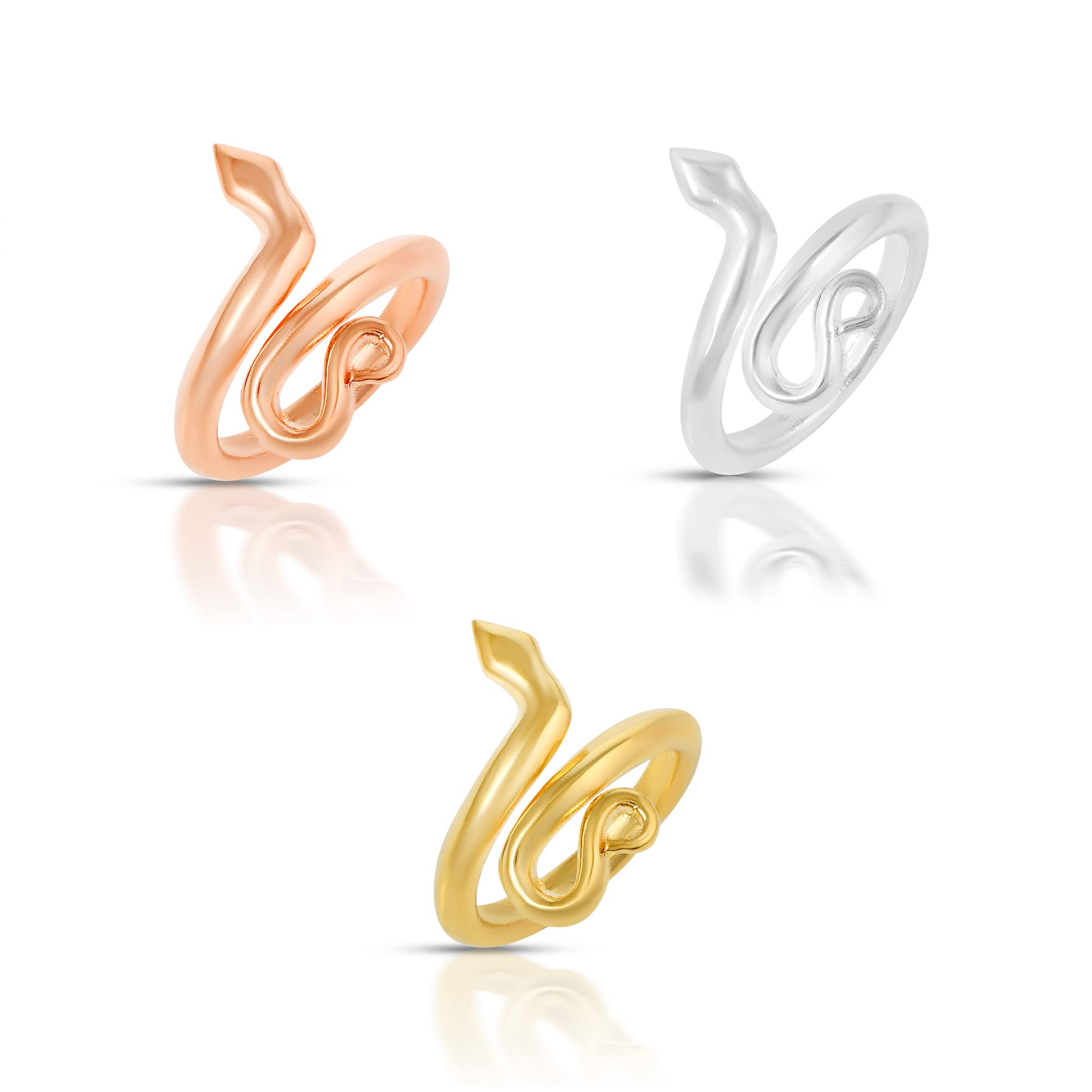 Memoir Mens Brass Gold, Silver and Copper Plated 3 Ring Adjustable Nagdevta Snake Fingerring Vastu Combo - Pack of 3 - CMOM4450 (B09QQPJ3K1) Amazon Price History, Amazon Price Tracker