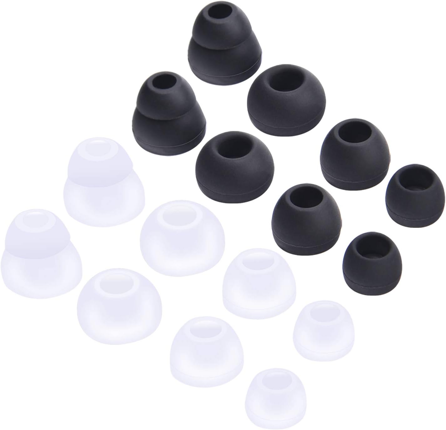 SUNMNS 8 Pairs Silicone Replacement Eartips Eargels Earpads Ear Tips Gels Buds Compatible with Skullcandy Earphone