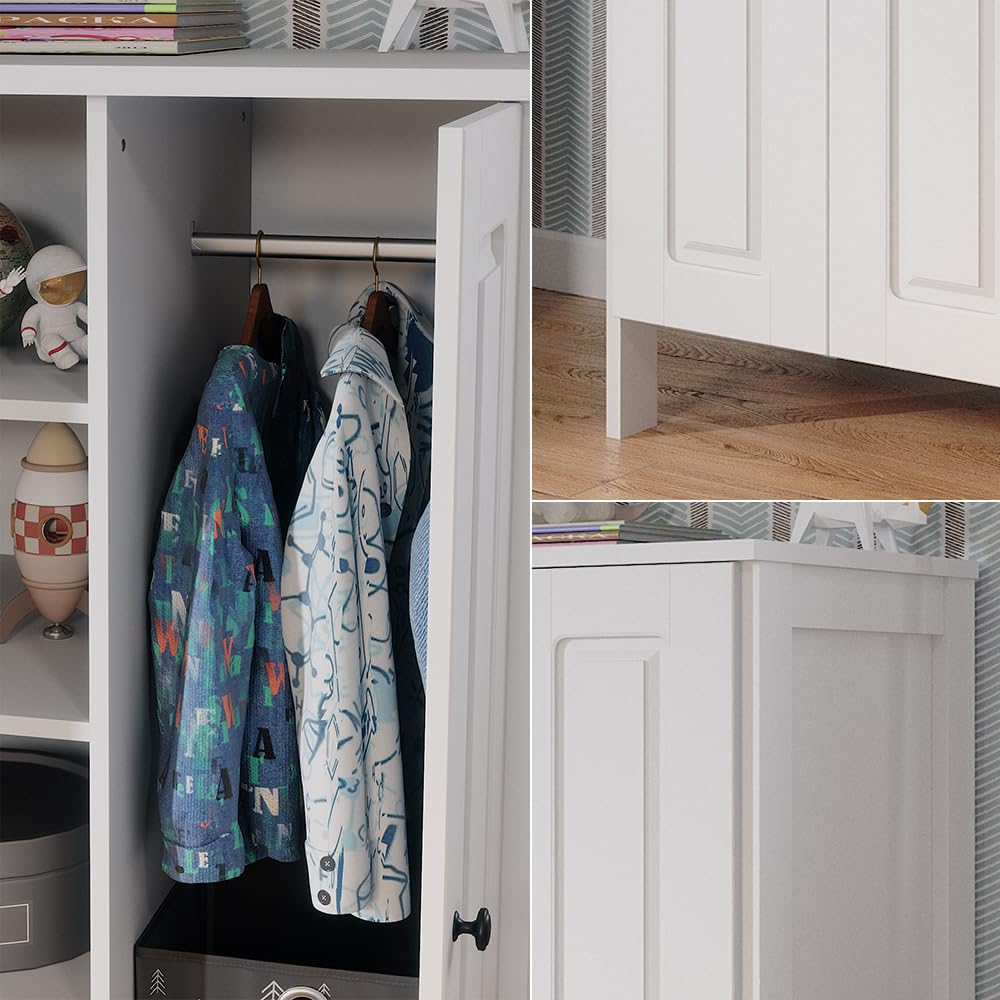 VitaliSpa Guardaroba bambini Ajaton 70 x 120.6 cm Bianco