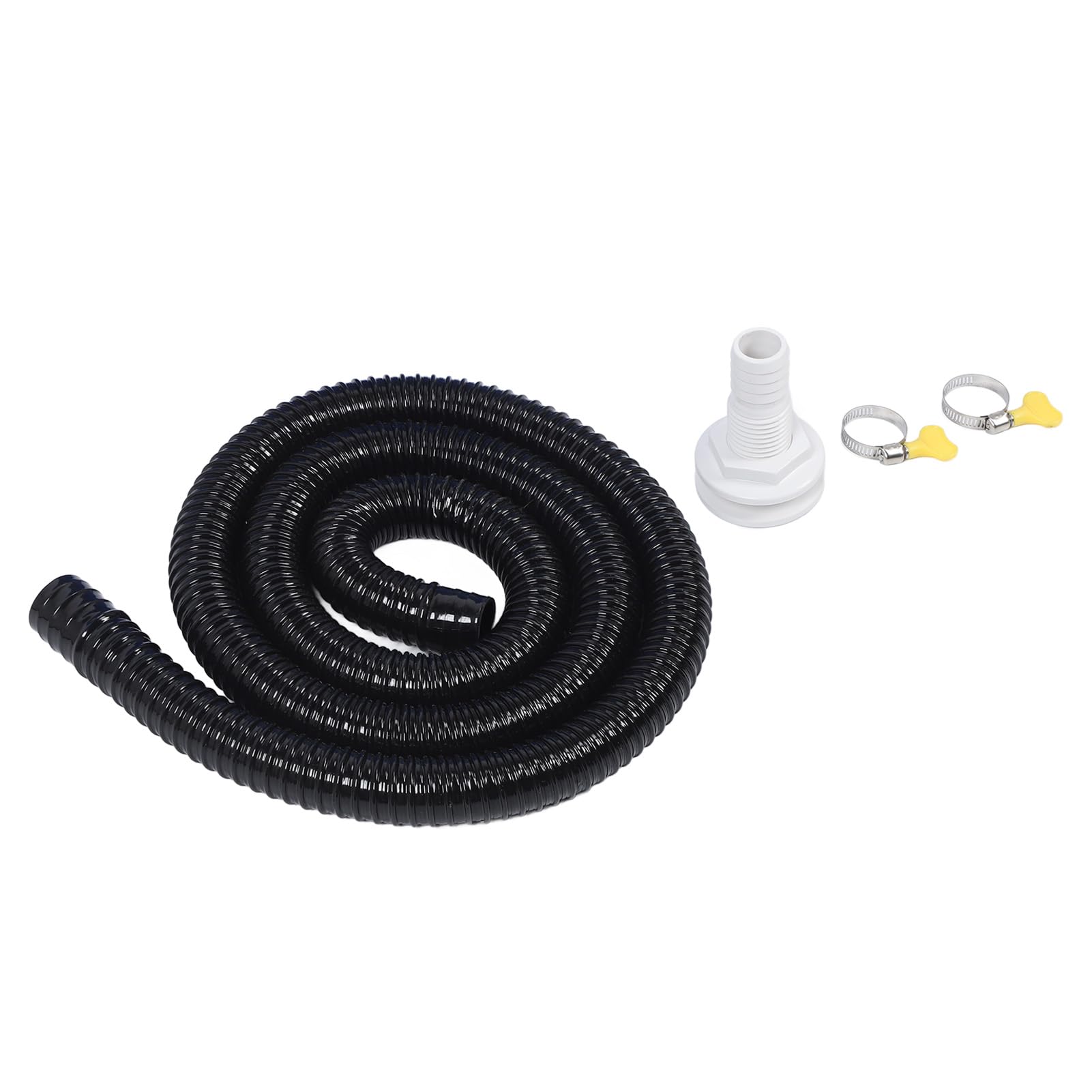 Kit d'installation de pompe de cale noir 1-1/8 pouces étanche, tuyau de pompe de cale à installation facile pour pompes de cale avec sortie de 1-1/8 pouces, kit de plomberie pour pompe de cale