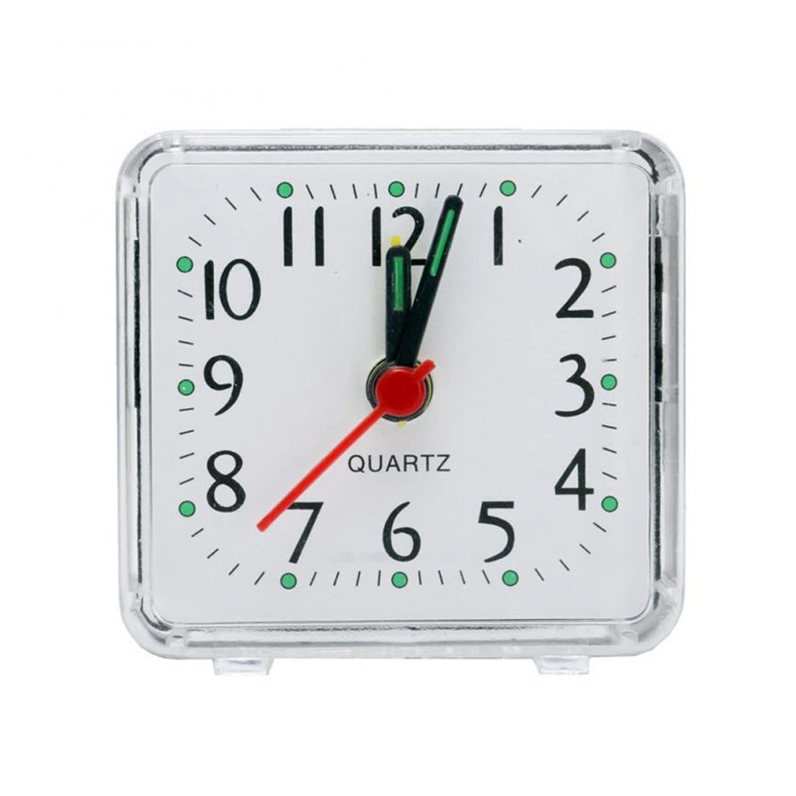 HRWLY Silent Alarm Clock Night Light Bedroom Bedside Office Small Need Battery Loud Twin Bell Quartz(3-pack)