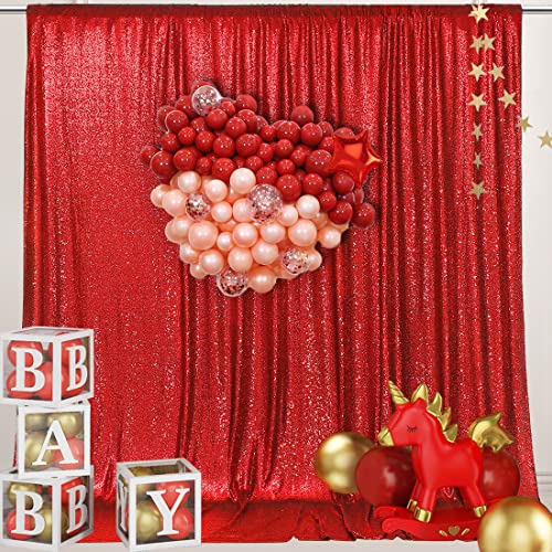PartyDelight fondo rojo de lentejuelas 6x8 ft miniatura 5