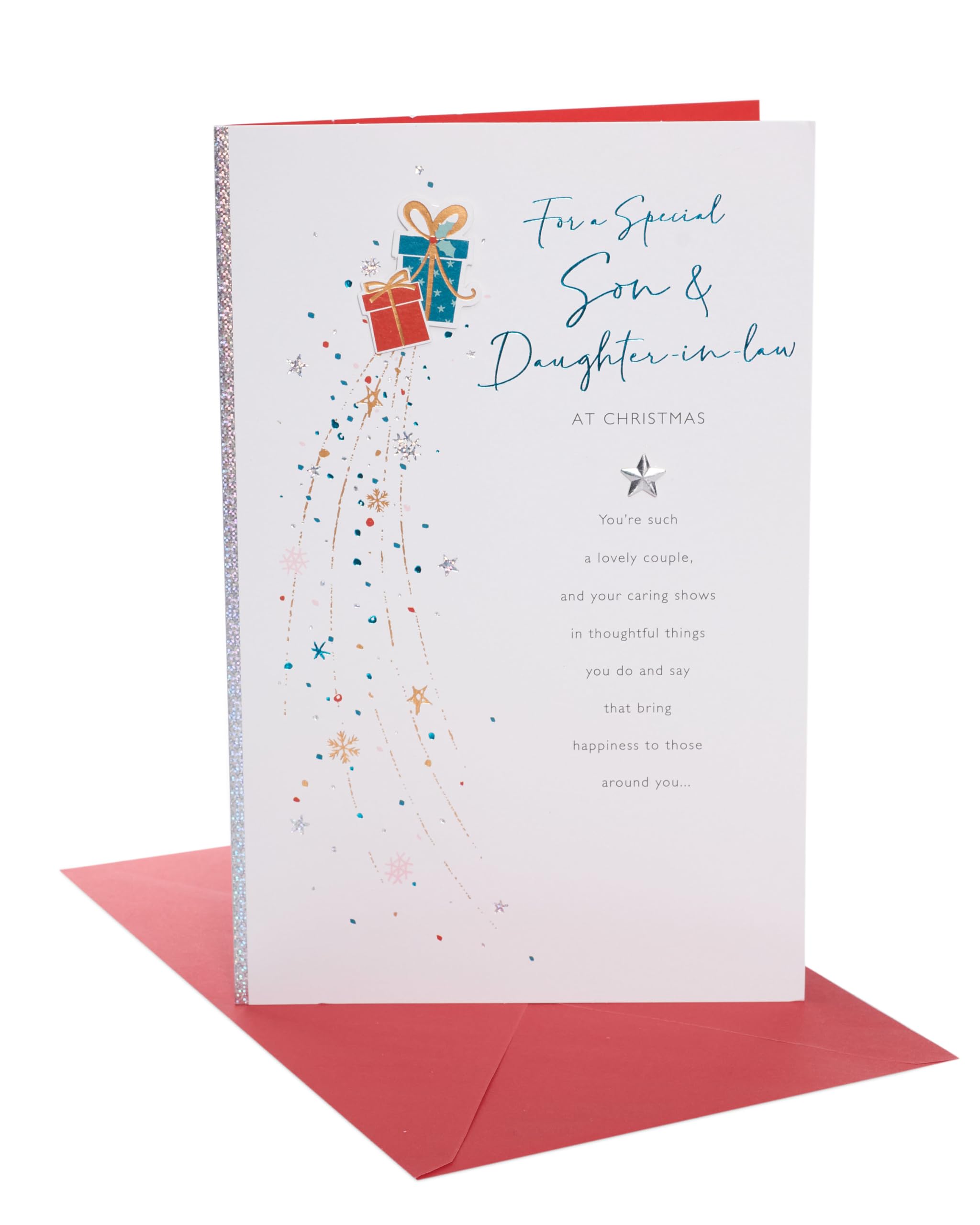 UK Greetings Christmas Card for Son & Daughter-in-Law - Lovely Presents Design