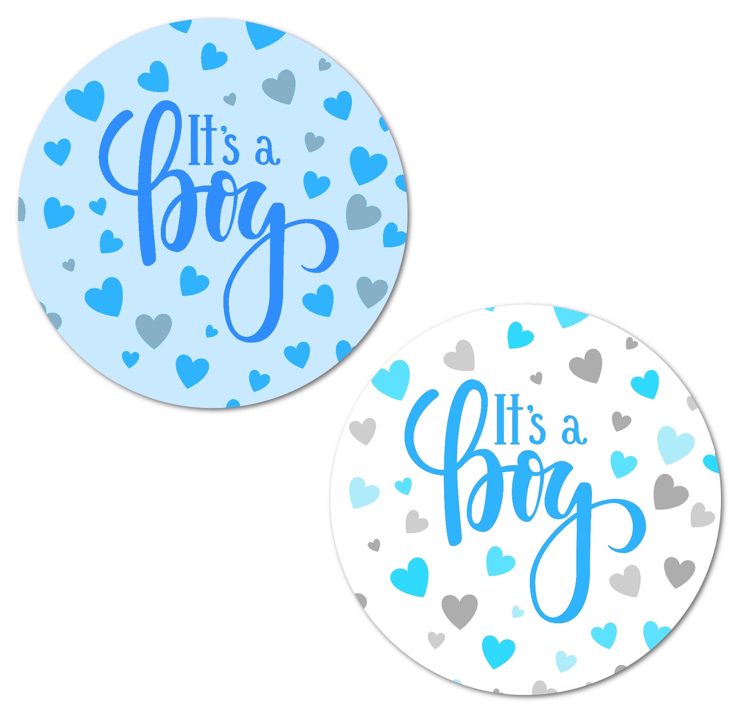 40 Blue It’s a Boy Stickers, 2 Inch Big Round Glossy Labels, Baby Shower, Great for Party Favors, Tags, Games and Supplies. Made in USA