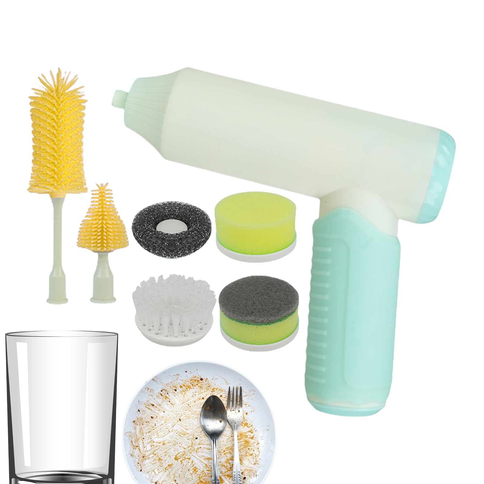 Brosse électrique rechargeable verres cuisine et biberons nettoyeur évier