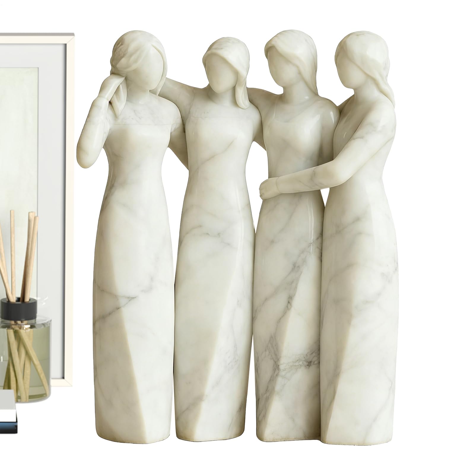 Figurines sœurs pour femme en résine : statue de décoration de table salon