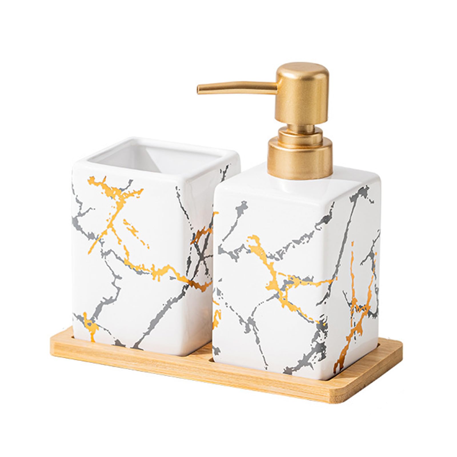 APGLSXY Soap Dispenser Empty Pumps Press Cosmetic Bottle Toothbrush Holder Lotion Container for Makeup Cream Bath Shampoo Vintage Bathroom Dispenser Pumps Bottle