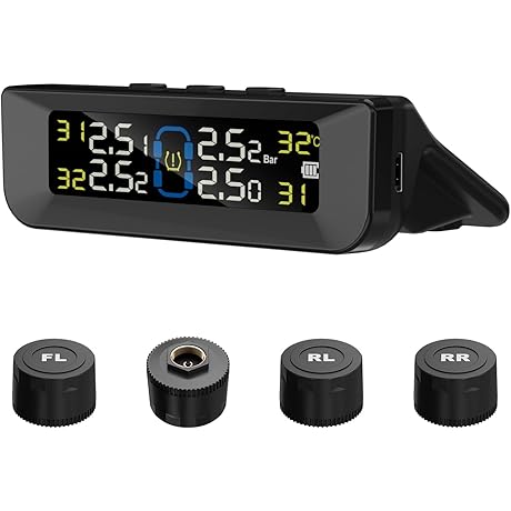 Solar Powered TPMS Tire Pressure Monitoring System