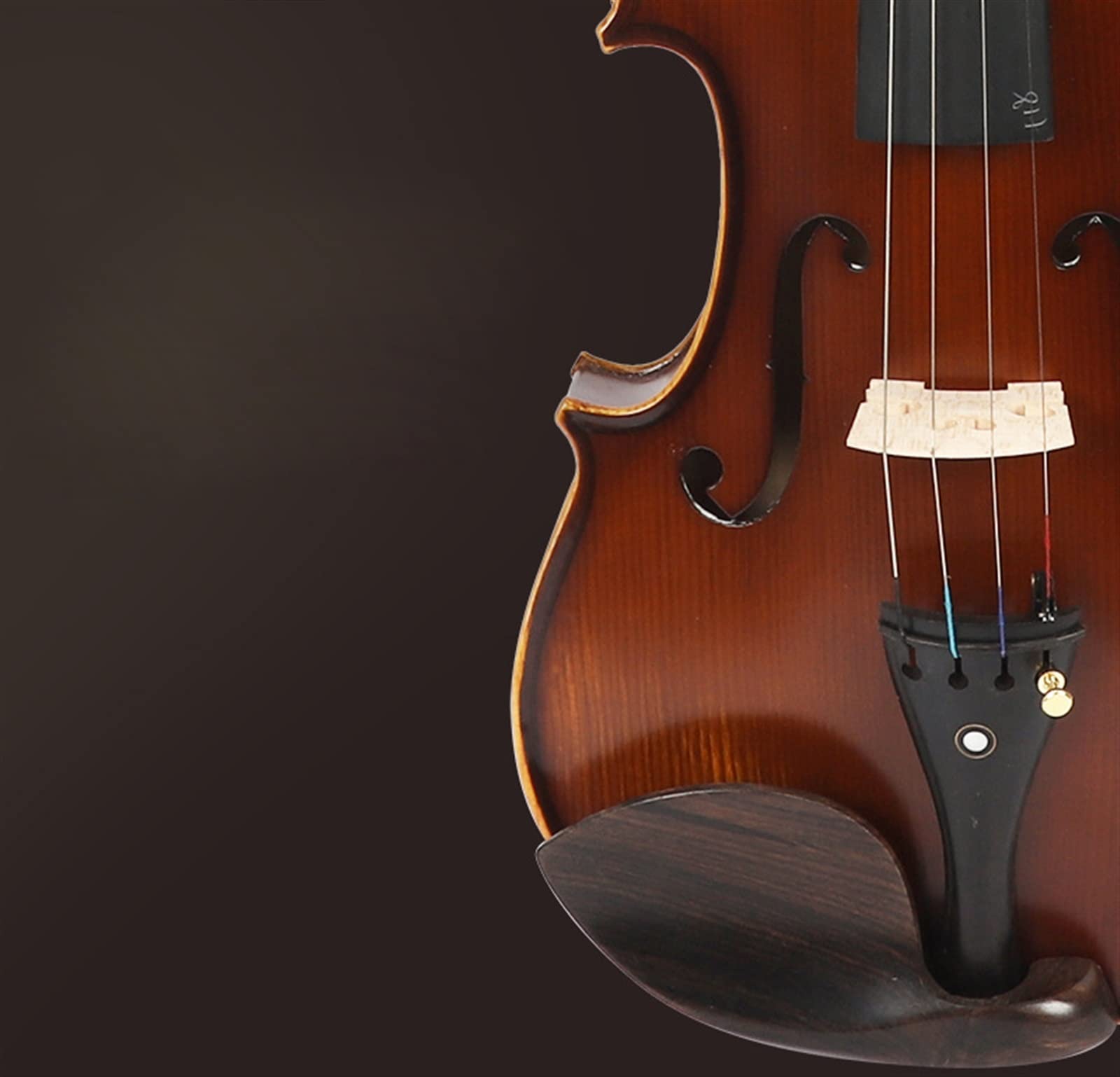 Biała Sosna Klon Z Litego Drewna Skrzypce Akustyczne Uczeń Instrument Skrzypcowy Dla Dorosłych Z Hebanowymi Akcesoriami Początkujące Skrzypce (Color : 1/2)
