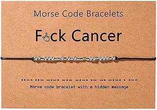 Dainty Beads Never Give Up Morse Code Bracelet Jewelry for Her Sterling