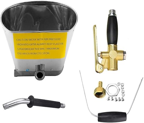 Miniatura 3 de Beduan Pistola pulverizadora de mortero de cemento neumático de 4 chorros, estuco de yeso, herramienta automática para jadear aire para pared