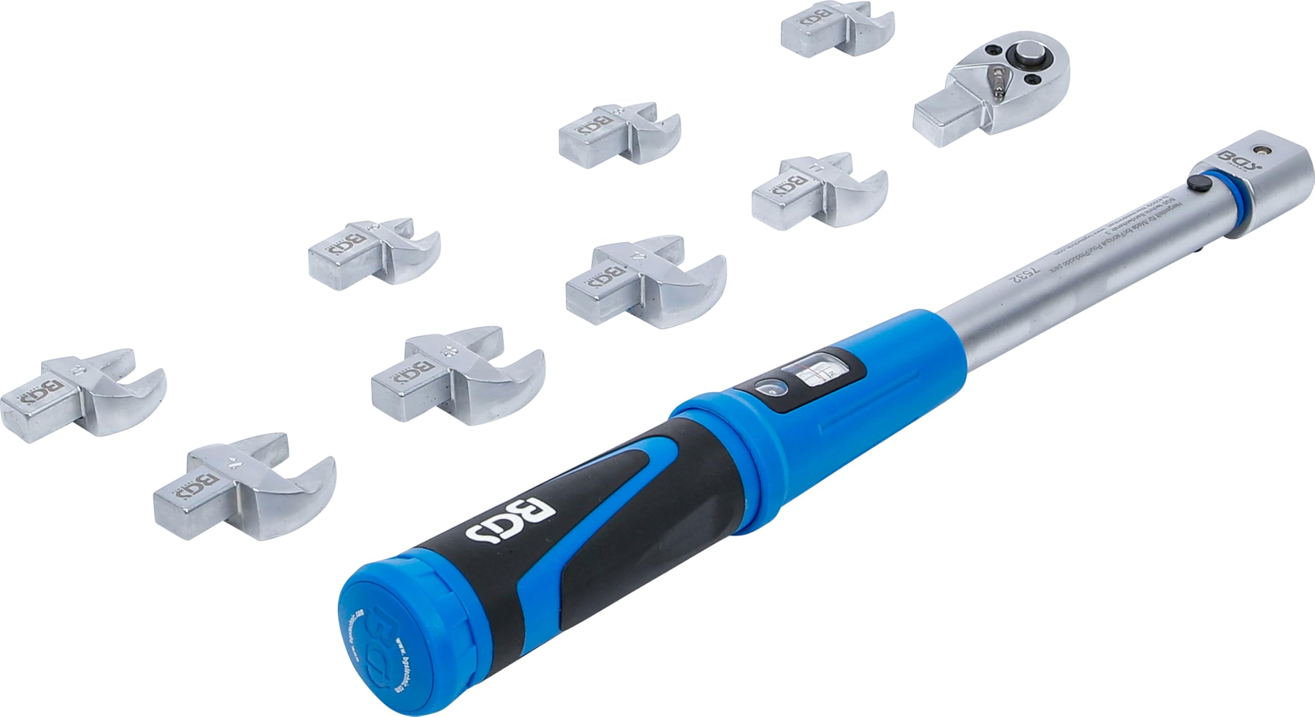 BGS 7532 Juego de llaves dinamométricas para herramientas de inserción de 9 x 12 mm, 10-50 Nm, 10 piezas