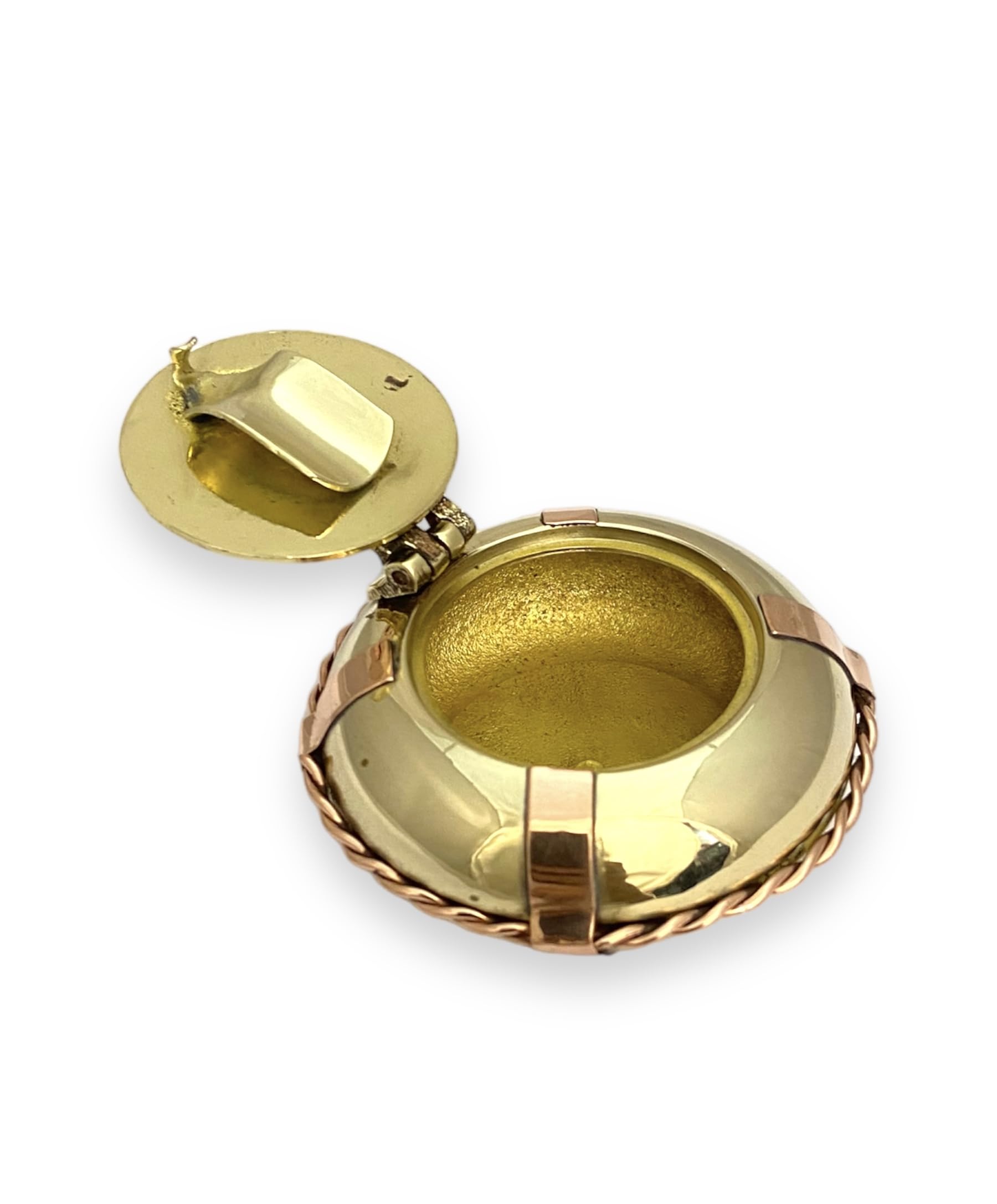 SEA VINT Brass Small Cigarette Accessories Shiny Brass Metal Pocket Ashtray with Lid Best Gifts Ideas for Adult (2.5 Pocket Ashtray)(Pack Of 1)