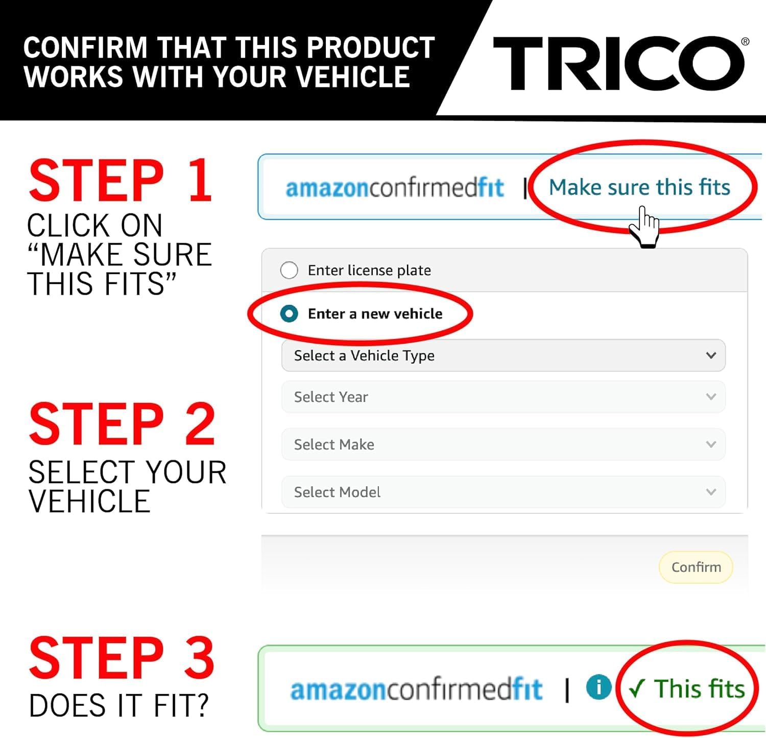 TRICO Silicone Ceramic Automotive Replacement Windshield Wiper Blade, Ceramic Coated Silicone Super Premium All Weather includes 21 inch & 21 inch Beam blades for Select Vehicle Models (90-2121)