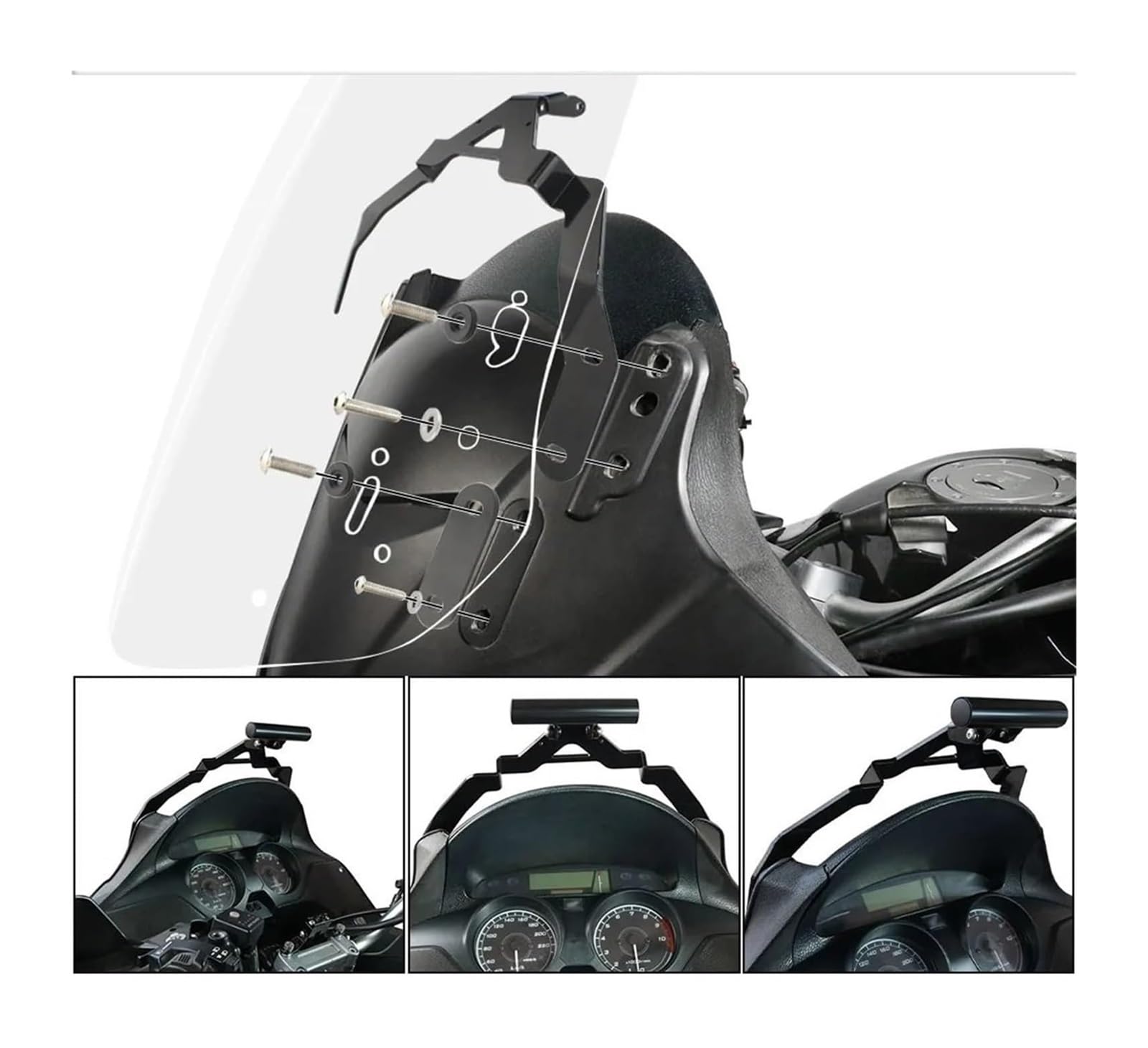 Manillar USB para Motocicleta para Varadero XL1000V 2003-2011 Motocicleta Móvil Teléfono GPS Navegación Soporte(Type 5)