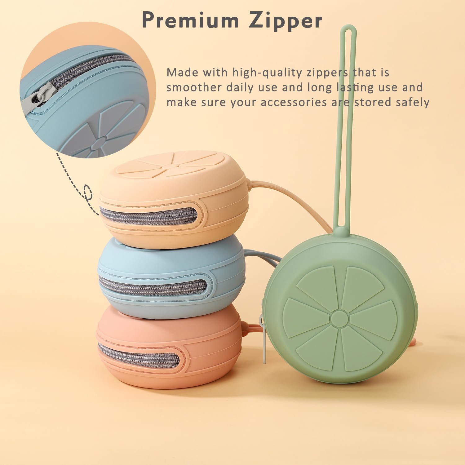 Funda de silicona para chupete, funda de almacenamiento de silicona para recién nacido, bolsa de viaje portátil sin BPA para niños y niñas (rubor, lila polvoriento)