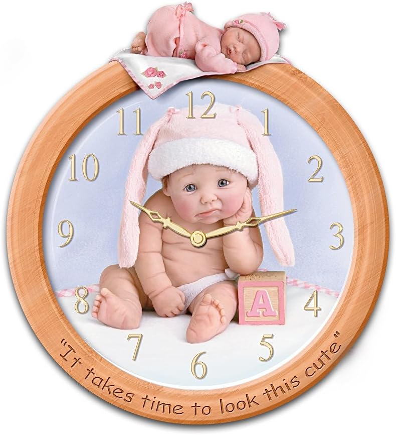 The Bradford Exchange It Takes Time to Look This Cute Sculpted Wall Clock